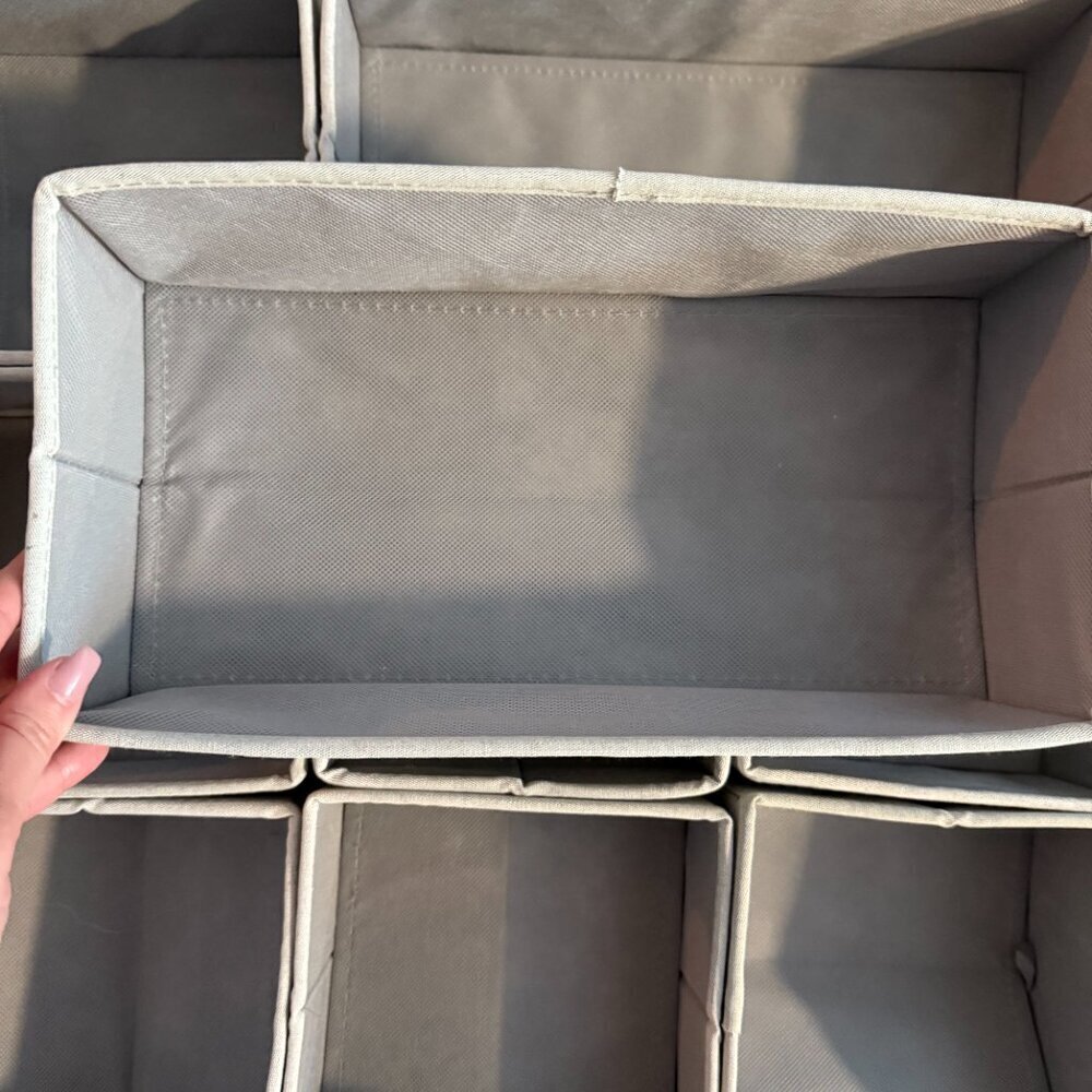 SET: Collapsible Fabric Drawer Organizers - Brightroom™ Grey - Picture 7 of 11